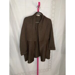LOOK BY M NEW YORK Women's Brown Knit Open Front Cardigan Sweater